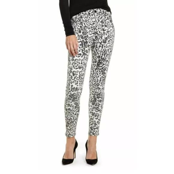 Hudson Jeans Women size 28 Barbara Super Skinny Animal Print Punk Rock Party - Picture 1 of 11